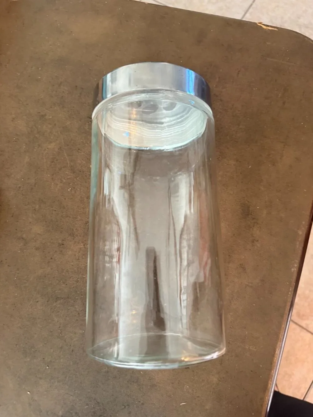 Pet Treat Jar - Pet Paw on Lid - Glass with Metal Lid